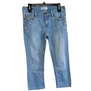 Aeropostale light wash mid rise straight leg jeans women 7/8